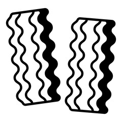 Vector design of ribbon pasta 