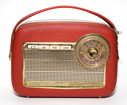 Old Red Portable Radio from the 1950s