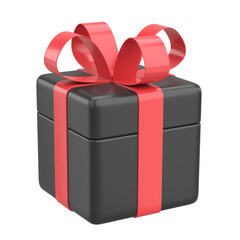 3D gift box. 3D illustration.