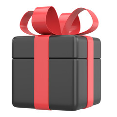 3D gift box. 3D illustration.