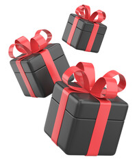 3D gift box. 3D illustration.