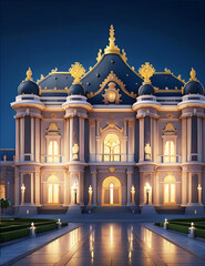 Fototapeta na wymiar Illuminate Palace of Versaille photo