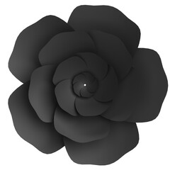 Paper flower. 3D flower. 3D illustration.