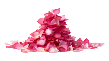 A stack of flower petals transparent background. Flowers petals stack png