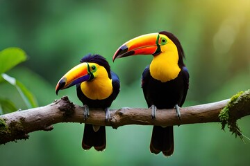 Fototapeta premium yellow billed toucan