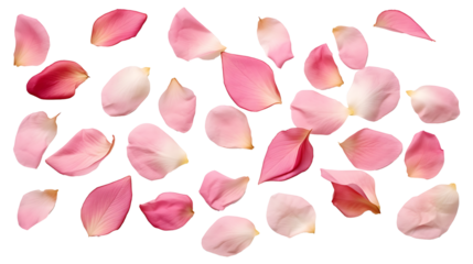Beautiful flower petals transparent background. Flower petals png
