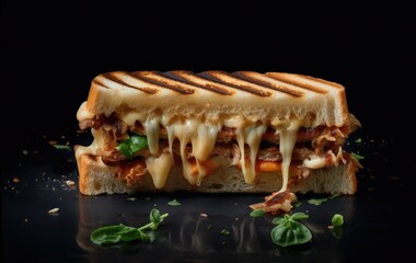 Panini Sandwich or Panino Sandwich | Dark Background