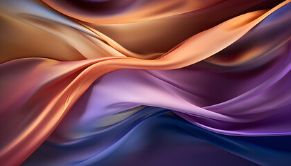 Dancing and flowing colorful silk, abstract background with flowing curves