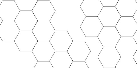 Pattern of white hexagon white abstract hexagon wallpaper or background. 3D Futuristic abstract honeycomb mosaic white background. geometric mesh cell texture. 