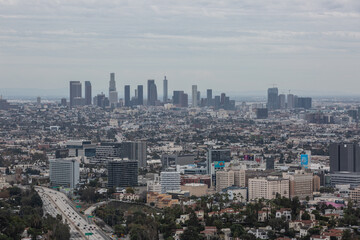 Fototapeta na wymiar Downtown Los Angeles skyline during the day