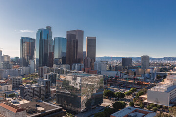 Fototapeta na wymiar Downtown Los Angeles skyline during the day