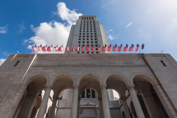 Downtown Los Angeles City Hall during the day