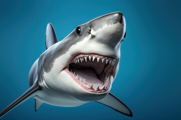 Fototapeta premium Angry shark with open mouth.