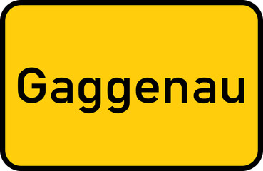 City sign of Gaggenau - Ortsschild von Gaggenau