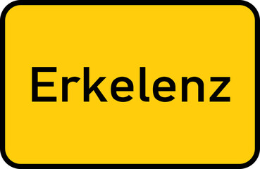 City sign of Erkelenz - Ortsschild von Erkelenz
