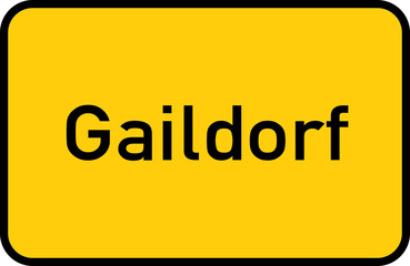 City sign of Gaildorf - Ortsschild von Gaildorf