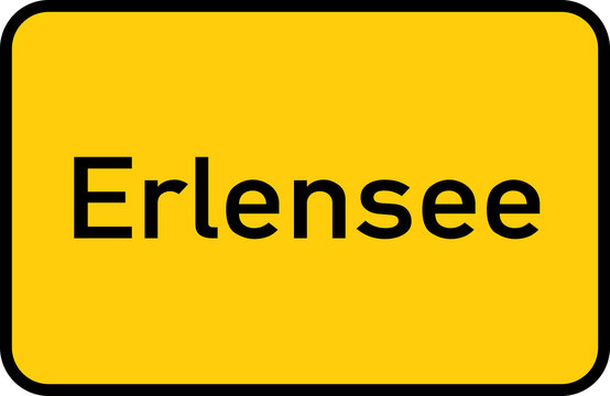City sign of Erlensee - Ortsschild von Erlensee