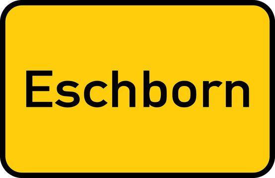 City sign of Eschborn - Ortsschild von Eschborn
