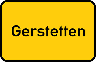City sign of Gerstetten - Ortsschild von Gerstetten