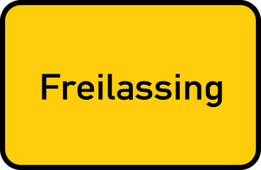 City sign of Freilassing - Ortsschild von Freilassing