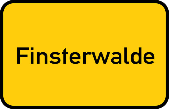 City sign of Finsterwalde - Ortsschild von Finsterwalde