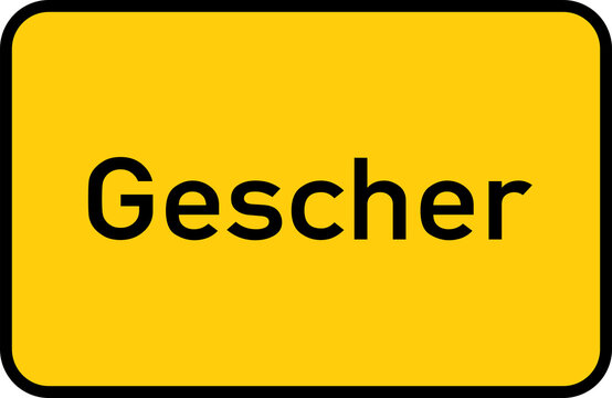 City sign of Gescher - Ortsschild von Gescher