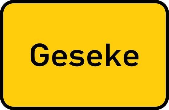 City sign of Geseke - Ortsschild von Geseke