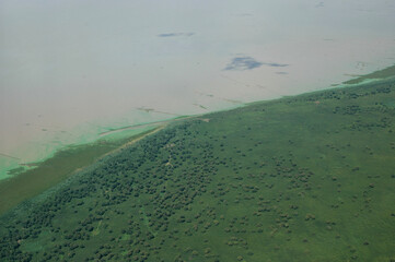 Aerial view of Tonle Sap Lake