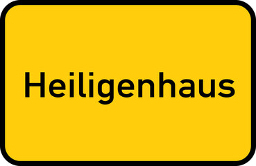 City sign of Heiligenhaus - Ortsschild von Heiligenhaus