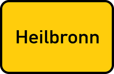 City sign of Heilbronn - Ortsschild von Heilbronn
