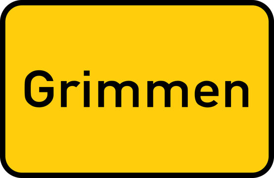 City sign of Grimmen - Ortsschild von Grimmen