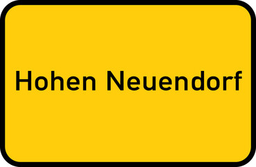 City sign of Hohen Neuendorf - Ortsschild von Hohen Neuendorf