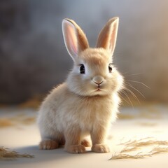 Rabbit, baby rabbit, cute animal, baby animal, lovely animal, happy animal, Generative AI