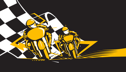 Motorcycle racing background design. Sport superbike concept.