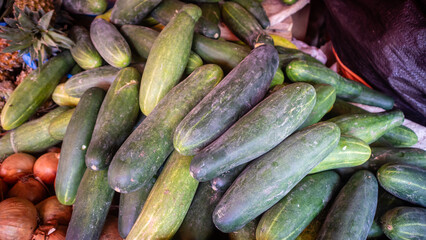 pile of onions in a traditional market