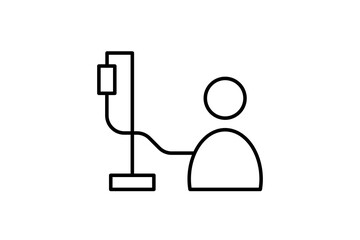 Infusion Therapy icon. Icon related to medical tools. line icon style. Simple vector design editable
