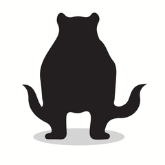 Quokka silhouettes and icons. black flat color simple elegant Quokka animal vector and illustration.
