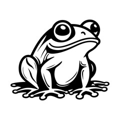 frog vector illustration - obrazy, fototapety, plakaty