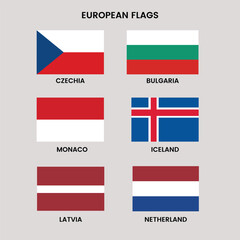 European Continent Rectangle flag