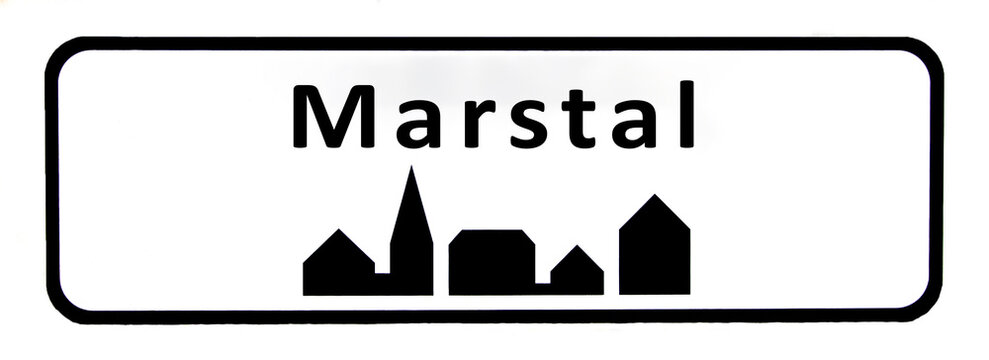 City sign of Marstal - Marstal Byskilt