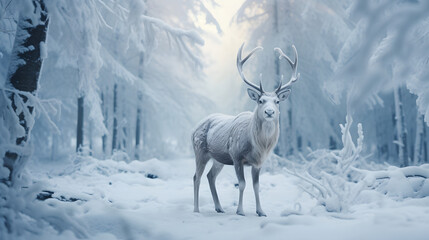 White Reindeer Wallpaper 