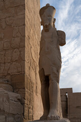 Karnak temple complex ruins. architecture of ancient Egypt with  pharaoh statues, Luxor city