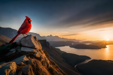 sunset over the mountains