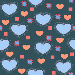 seamless pattern with hearts