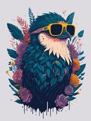 animal with sunglasses