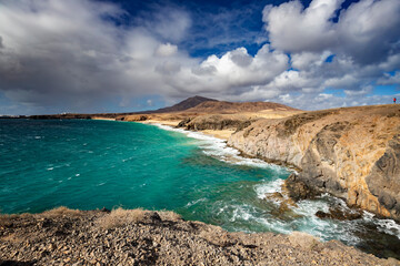 Krajobraz morski, Papagayo, Lanzarote - obrazy, fototapety, plakaty