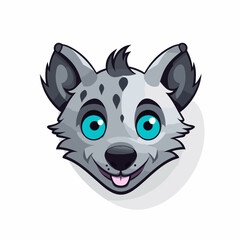 Hyena. Hyena hand-drawn comic illustration. Cute vector doodle style cartoon illustration.