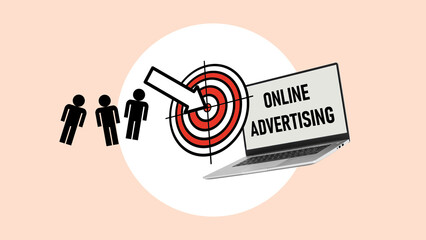 Online Advertising is shown using the text