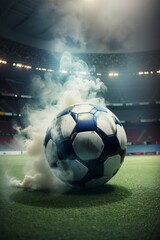 soccer ball on stadium