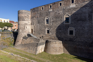 Castello Ursino built in the 13th century, Catania, Sicily, Italy